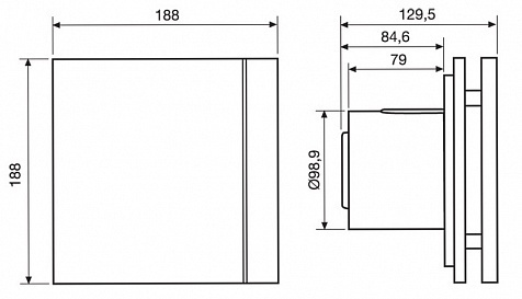 Вентилятор Soler & Palau Silent Design 100 CRZ Swarovski Silver (Таймер)