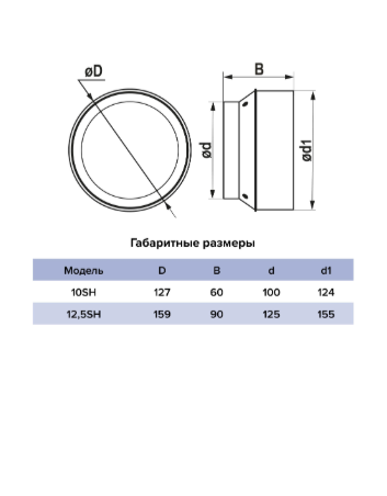 Решетка вентиляционная теневая 110х55мм ERA 511SH10 сетка разъемная на магнитах D100