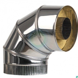 Сэндвич отвод 90&deg; 160/240 (нерж 1 / нерж 0,5)